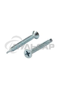 Саморез оконный KRANZ сверло, 3.9х38, белый цинк, короб (500 шт./уп.)