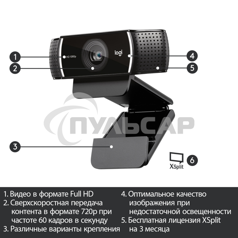Веб-камера Logitech C922 Pro Stream Webcam