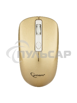Мышь беспроводная Gembird MUSW-400-G золотой, 1600 dpi, радиоканал, USB, кнопки - 4