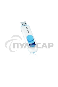 Флешка USB ADATA C008 (AC008-16G-RWE), 16 Gb, USB 2.0, R/W 15/5, белый/синий