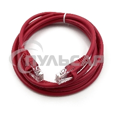Патч-корд Buro cat5E 2м красный RJ-45 (m)-RJ-45 (m)