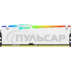 Оперативная память Kingston Fury Beast, DDR5, 16Gb (1x16Gb), 6400MHz, CL32, DIMM, радиатор, RGB, белый
