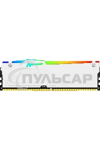 Оперативная память Kingston Fury Beast, DDR5, 16Gb (1x16Gb), 6400MHz, CL32, DIMM, радиатор, RGB, белый