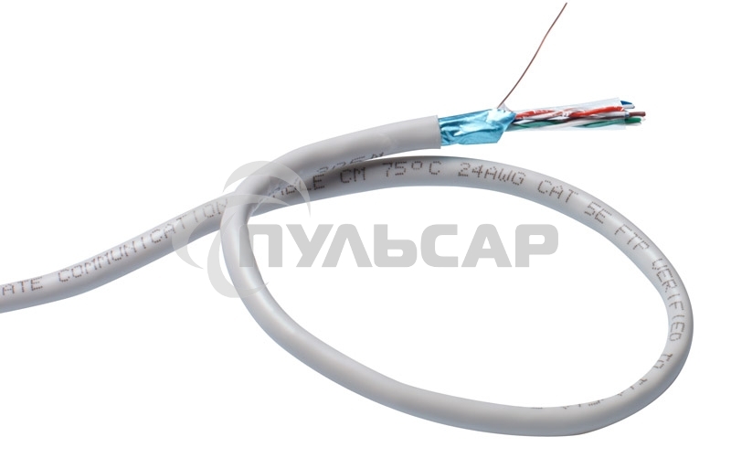 Кабель Exegate FTP 4 пары кат.5e Exegate медь, экран, 305м pullbox, серый