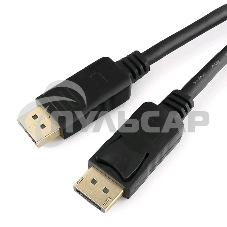 Кабель DisplayPort Gembird/Cablexpert, 5м, 20M/20M, v1.2, черный, экран, пакет (CC-DP2-5M)