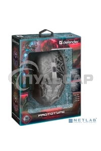 Мышь проводная Defender Prototype GM-670L черный, 2400 dpi, USB, кнопки - 6