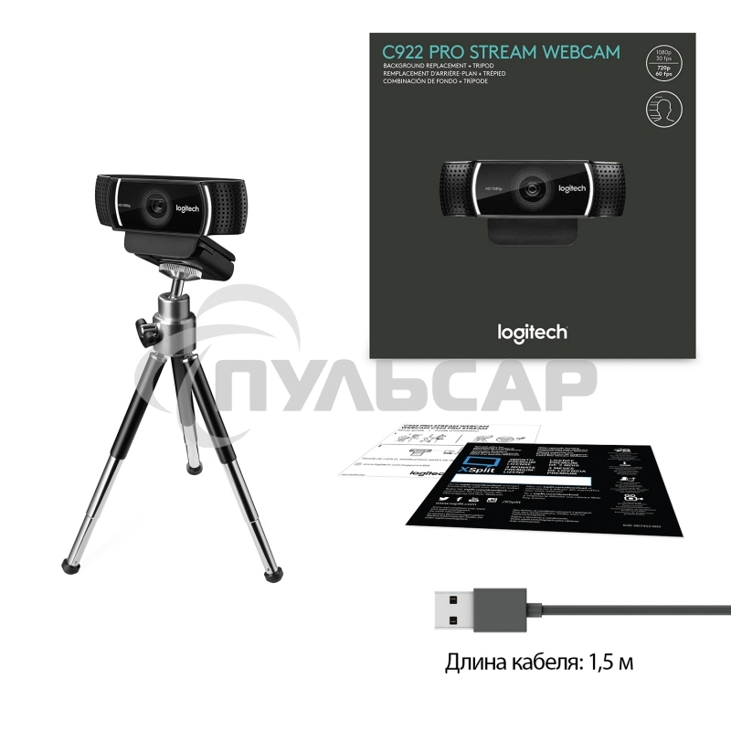 Веб-камера Logitech C922 Pro Stream Webcam