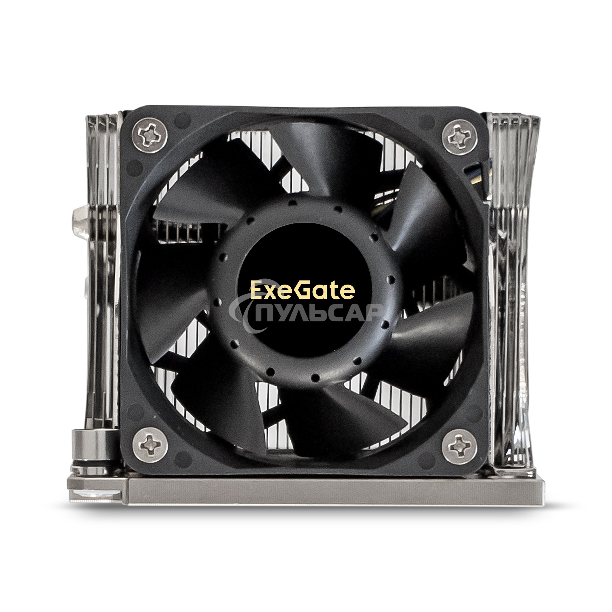 Кулер для процессора ExeGate ESNK-P0068APS4.PWM.2U.3647.Cu серебристый/черный, 60 мм, алюминий/медь, 6800 об/мин, 52 дБ, 4 pin, 205 Вт, 64.5 мм