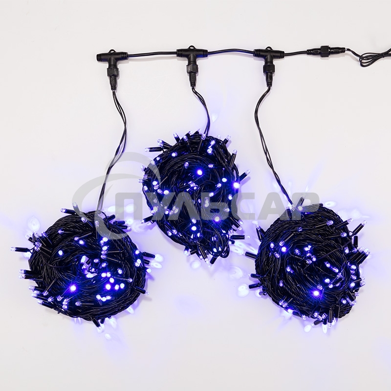 Гирлянда Neon-night LED ClipLight 24V, 3 нити по 20 м, свечение с динамикой, цвет диодов синий