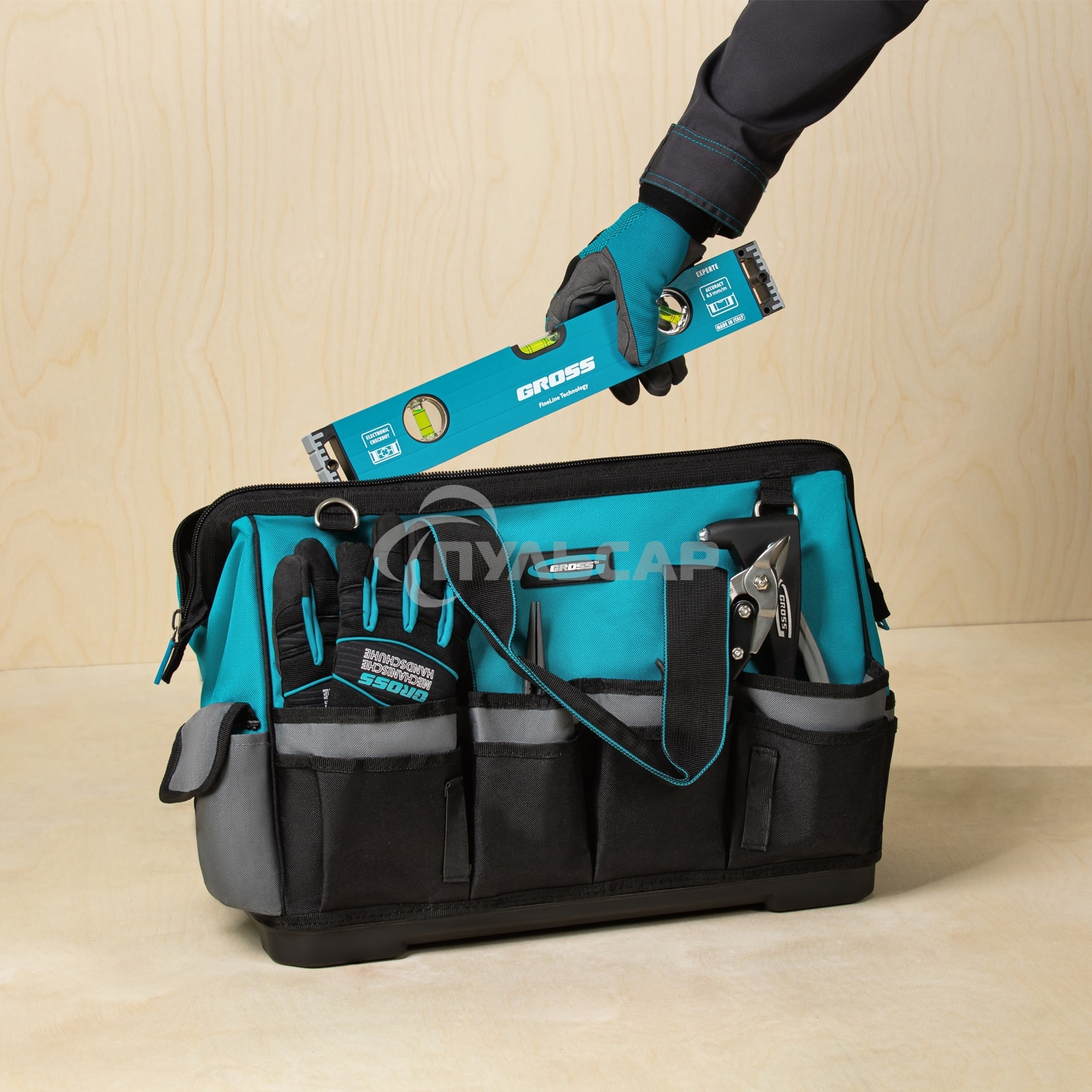 Сумка GROSS 90273 для инструмента handwerker 42 кармана пластик. дно наплечный ремень 475 х 260 х