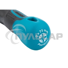 Отвертка GROSS 12155 PZ0 x 75 мм S2, трехкомпонентная ручка