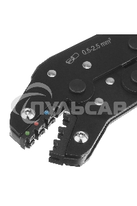 Клещи для обжима изолир. наконечников НКИ и НВИ, разъемов РПИ, гильз ГСИ, 0,5 - 2,5 мм2 Denzel