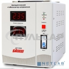 Стабилизатор напряжения Powerman AVS 3000D белый (3000ВА, 16А, КПД 98%,циф. индикация вх./вых. напряж.)