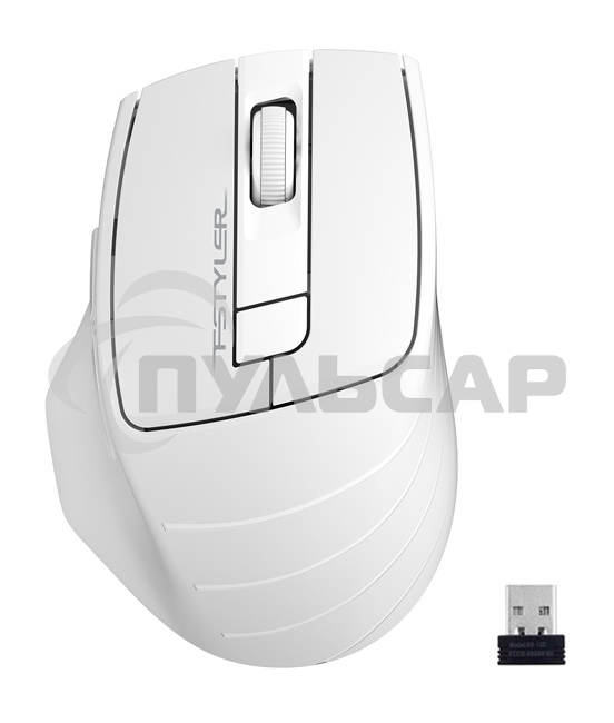 Мышь беспроводная A4Tech Fstyler FG30 белый/серый, 2000 dpi, радиоканал, USB, кнопки - 5