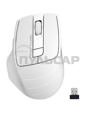 Мышь беспроводная A4Tech Fstyler FG30 белый/серый, 2000 dpi, радиоканал, USB, кнопки - 5