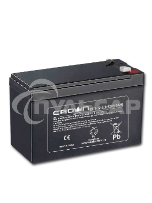 Батарея CROWN CBT-12-9.2 (12V 9.2Ah) F2 срок службы 5 лет