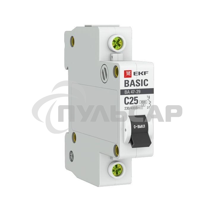 Выключатель автоматический EKF mcb4729-1-25C 1P 25А (C) 4,5кА ВА 47-29 EKF Basic