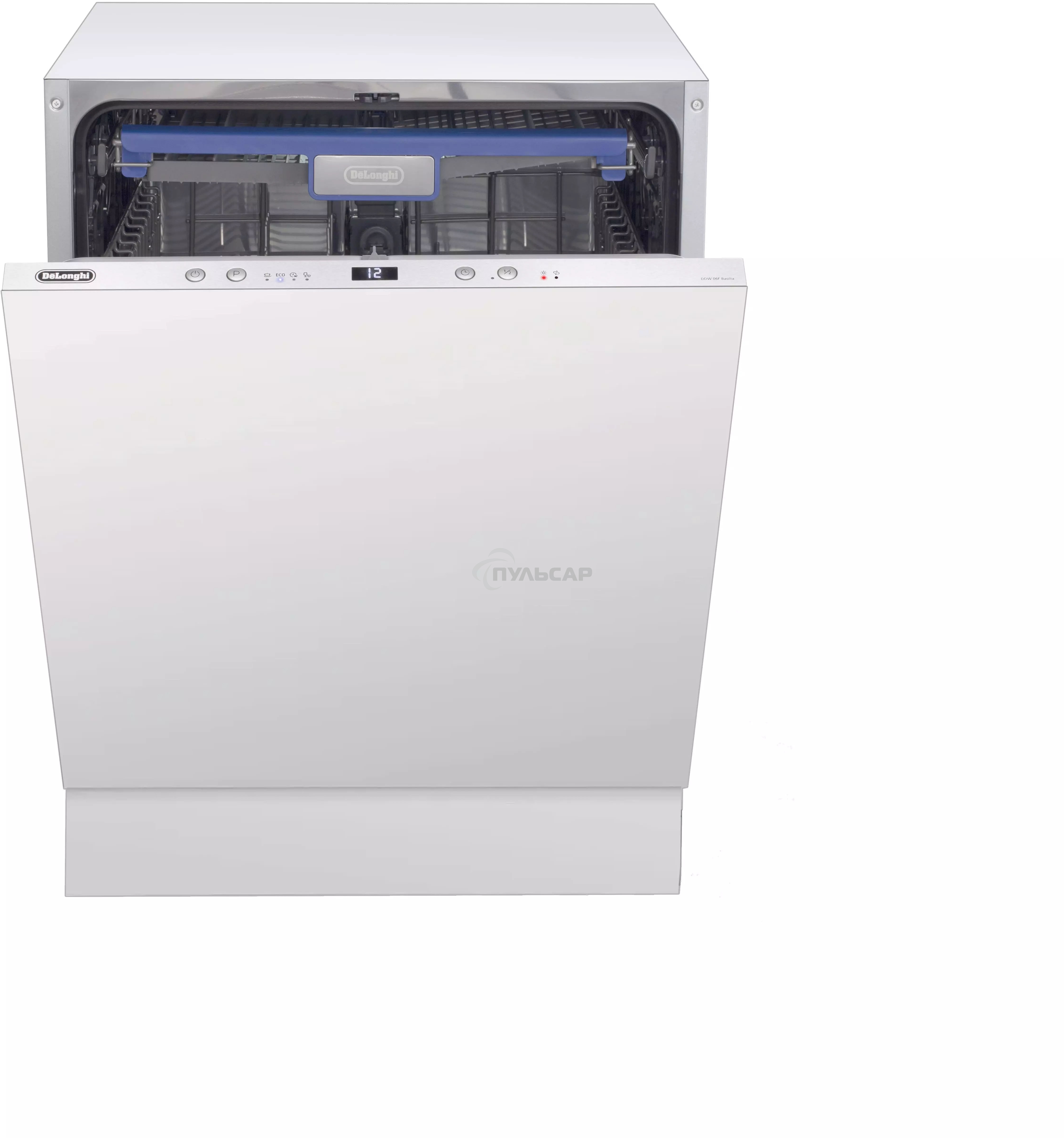 Встраиваемая посудомоечная машина DeLonghi DDW 06F Basilia, серебристый, 59.8 см, 14 компл., 49 дБ, класс A++