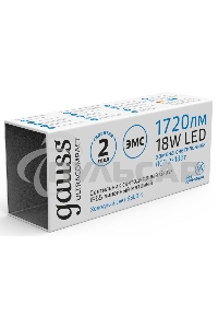 Светильник светодиодный Gauss 18Вт 590*40*30мм 1320lm 6500К IP65 линейн.мат.