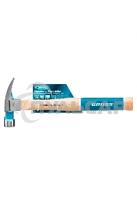 Молоток-гвоздодер,280 г, угол 75, магнит, обрезиненная рукоятка AMERICAN HICKORY GROSS