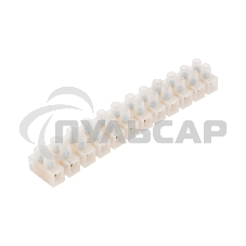 Клеммная колодка винтовая KВ-12 (4-12 мм²), ток 16 A, полиэтилен белый (ЗВИ), индивидуальная упаковка, 1 шт. Rexant