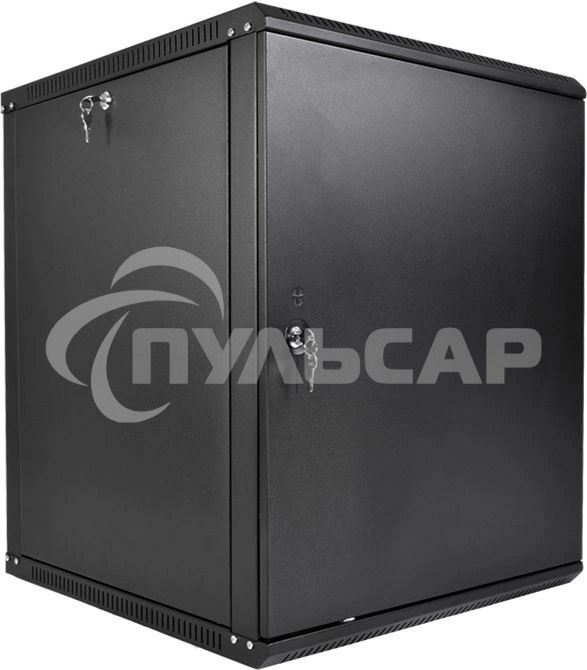Шкаф телекоммуникационный настенный разборный ЦМО ЭКОНОМ 15U (600 350) дверь металл, черный