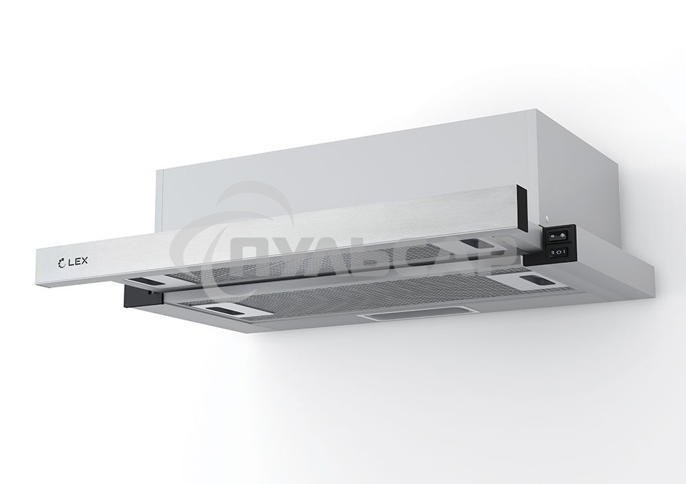 Вытяжка встраиваемая LEX HUBBLE 2M 600 INOX 820м3/час LED лампы