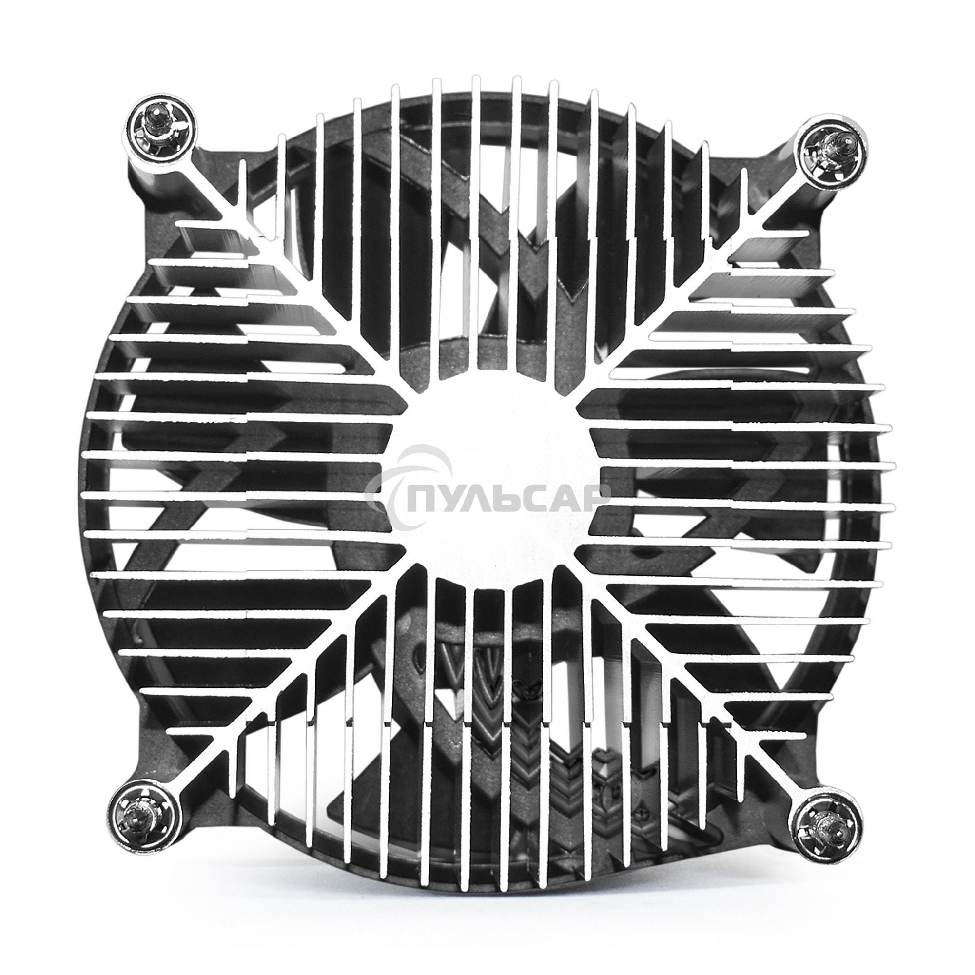 Кулер для процессора ExeGate EK-11508.PWM серебристый/черный, 90 мм, алюминий, 2600 об/мин, 23.5 дБ, 4 pin, 75 Вт, 60 мм