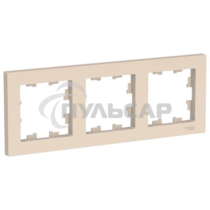 Рамка 3-постовая Schneider-electric ATLASDESIGN, универсальная, БЕЖЕВЫЙ