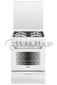 Плита газовая Gefest ПГ 6100-02 0181 белый, конфорок 4 шт, духовка 52 л, 60 см x 85 см x 60 см