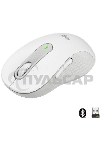 Мышь беспроводная Logitech Signature M650 L белый, 4000 dpi, радиоканал, Bluetooth, USB, кнопки - 5