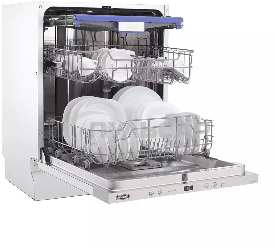 Встраиваемая посудомоечная машина DeLonghi DDW 06F Basilia, серебристый, 59.8 см, 14 компл., 49 дБ, класс A++