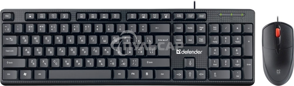 Комплект клавиатура + мышка Defender LINE C-511 RU черный