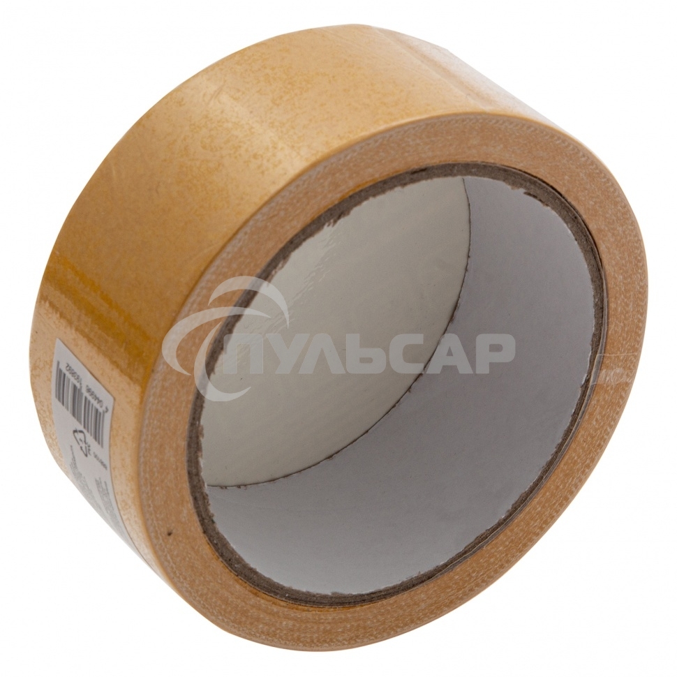 Лента клейкая двусторонняя Сибртех 38мм х 10 м, на тканевой основе