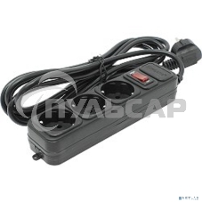 Сетевой фильтр ExeGate EX221179RUS SP-3-3B (3 розетки, 3м, евровилка, черный)