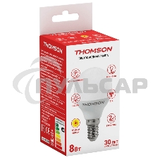 Лампа светодиодная Hiper THOMSON LED GLOBE 8W 640Lm E14 3000K TH-B2033