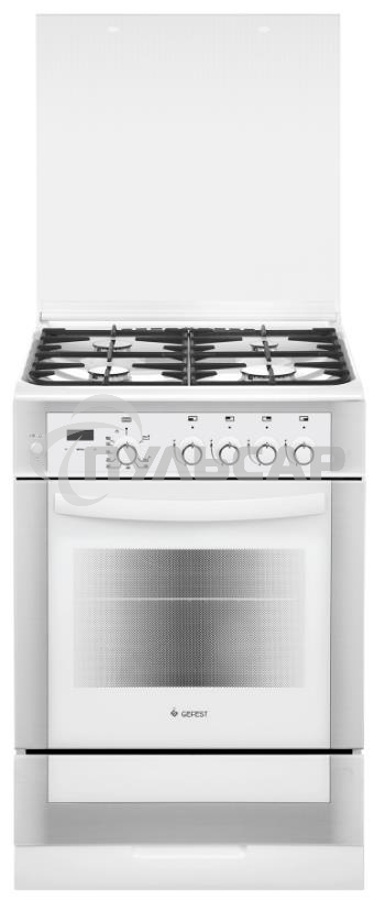 Плита газовая Gefest ПГ 6300-03 0040 белый, конфорок 4 шт, духовка 52 л, 60 см x 85 см x 60 см