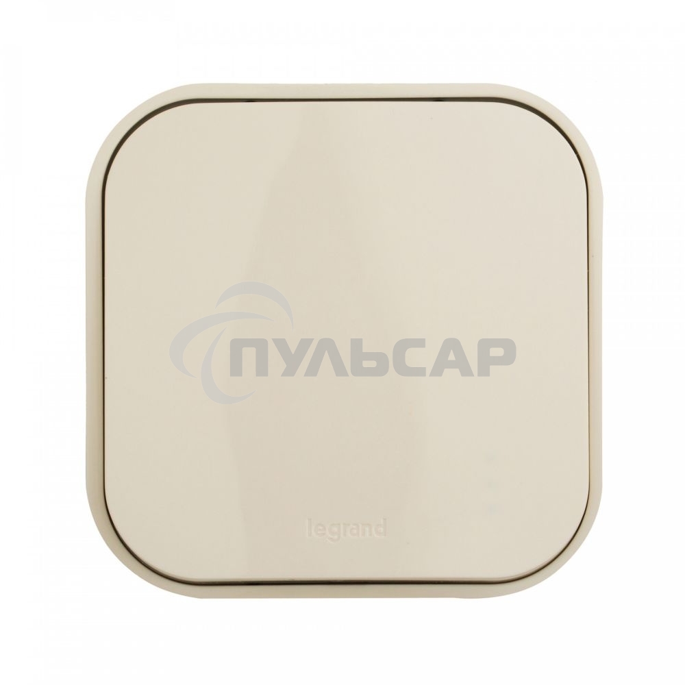 Выключатель 10A 1-клав., сл. кость Quteo