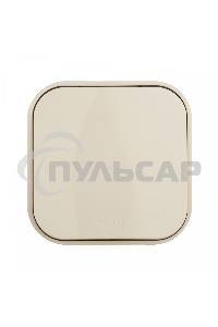 Выключатель 10A 1-клав., сл. кость Quteo