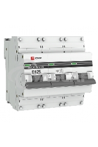 Выключатель автоматический модульный 3п D 125А 10кА ВА 47-100 PROxima EKF mcb47100-3-125D-pro