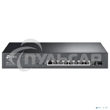 Коммутатор TP-Link JetStream 10-Port Gigabit Smart Switch with 8-Port PoE+, 8× Gigabit PoE+ Ports, 2× Gigabit SFP Slots, 802.3at/af, 150 W PoE Power, 1U 13-inch Rack-mountable Steel CaseIntegration with Omada SDN Controller, 802.1Q VLAN, STP/RSTP/MSTP, IG