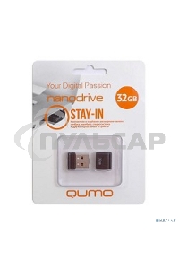 Флешка USB 2.0 QUMO 32 Gb, NANO QM32GUD-NANO-B черный
