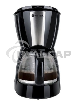 Кофеварка капельная Vitek VT-1503 черный, исп. кофе - молотый, 1.2 л, 900 Вт.
