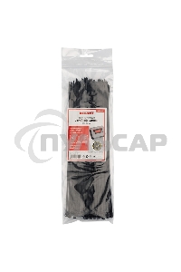 Хомут-стяжкa нейлоновая с тройным замком Rexant 300x3,6 мм, черная, упаковка 100 шт.