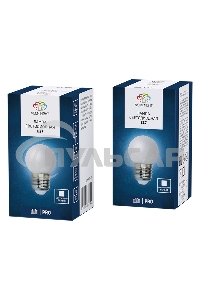 Лампа светодиодная Neon-night d-45 3 LED 1Вт шар . белая E27 25лм 220В