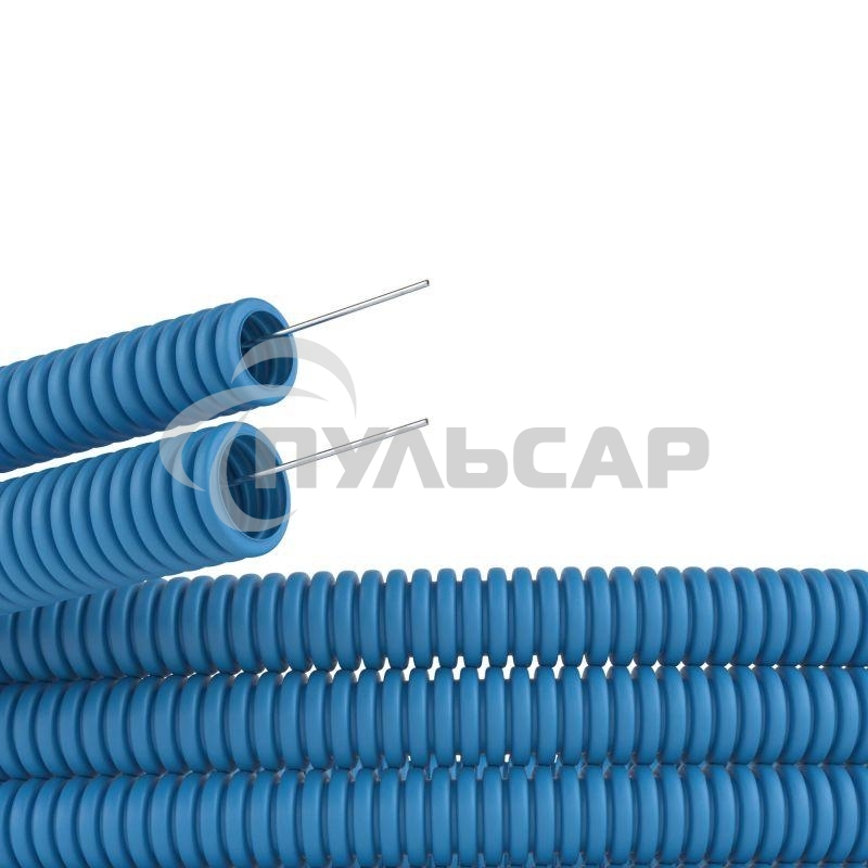 Труба гофрированная ППЛ d25мм легкая c протяж. син. (уп.50м) ДКС 11925