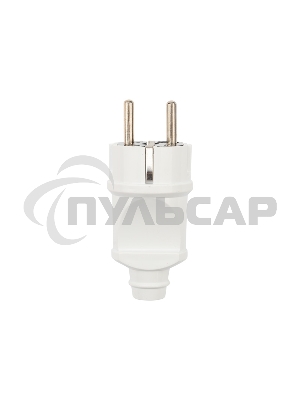 Вилка Евро Rexant прямая с з/к 16А усиленная белая
