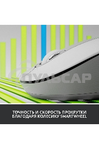 Мышь беспроводная Logitech Signature M650 L белый, 4000 dpi, радиоканал, Bluetooth, USB, кнопки - 5