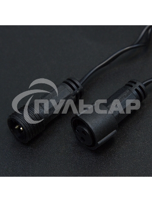 Гирлянда Нить 10м, свечение с динамикой, черный ПВХ, 230В, RGB