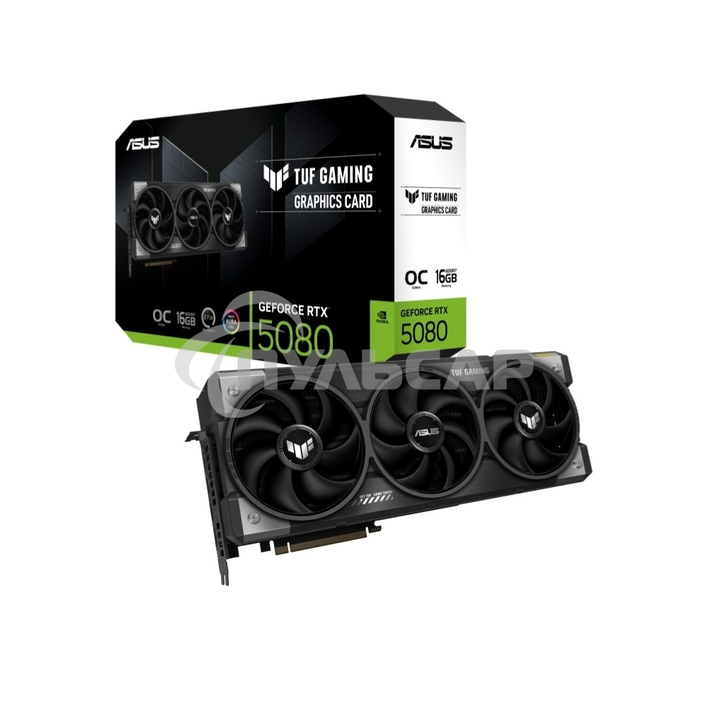 Видеокарта ASUS TUF-RTX 5080-O16G-GAMINGRTX 5080,HDMI*2,DP*3,16G,D7; 90YV0M30-M0NA00 (TUF-RTX 5080-O16G-GAMING)